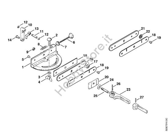 Supporto orientabile catena a denti trapezoidali USG USG brand Stihl